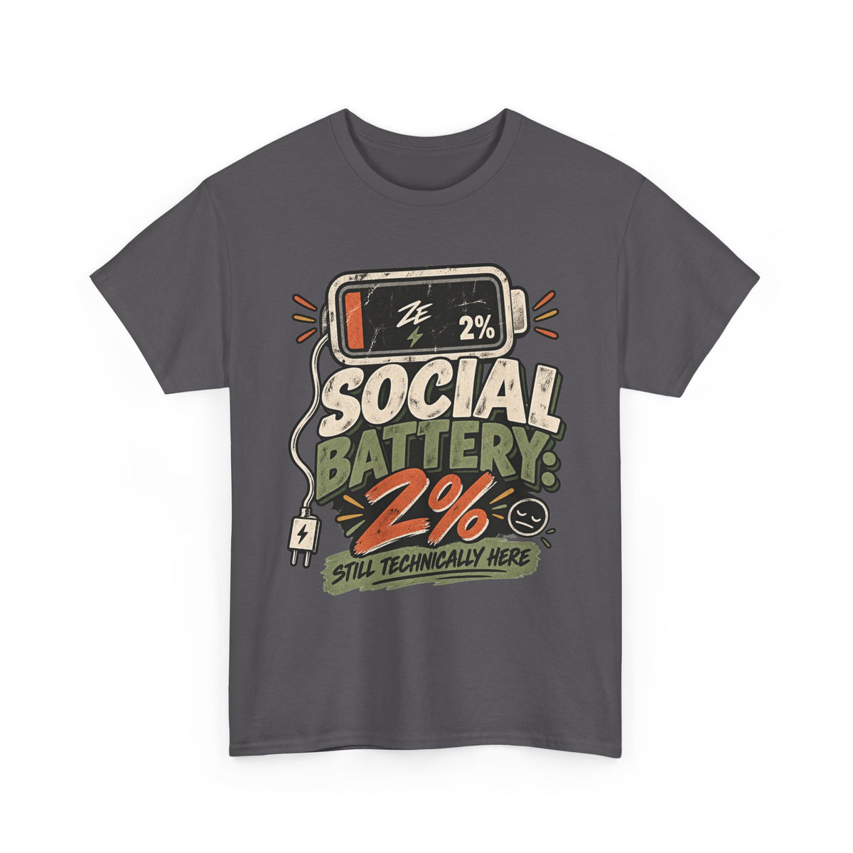 Social Battery 2% Graphic Tee