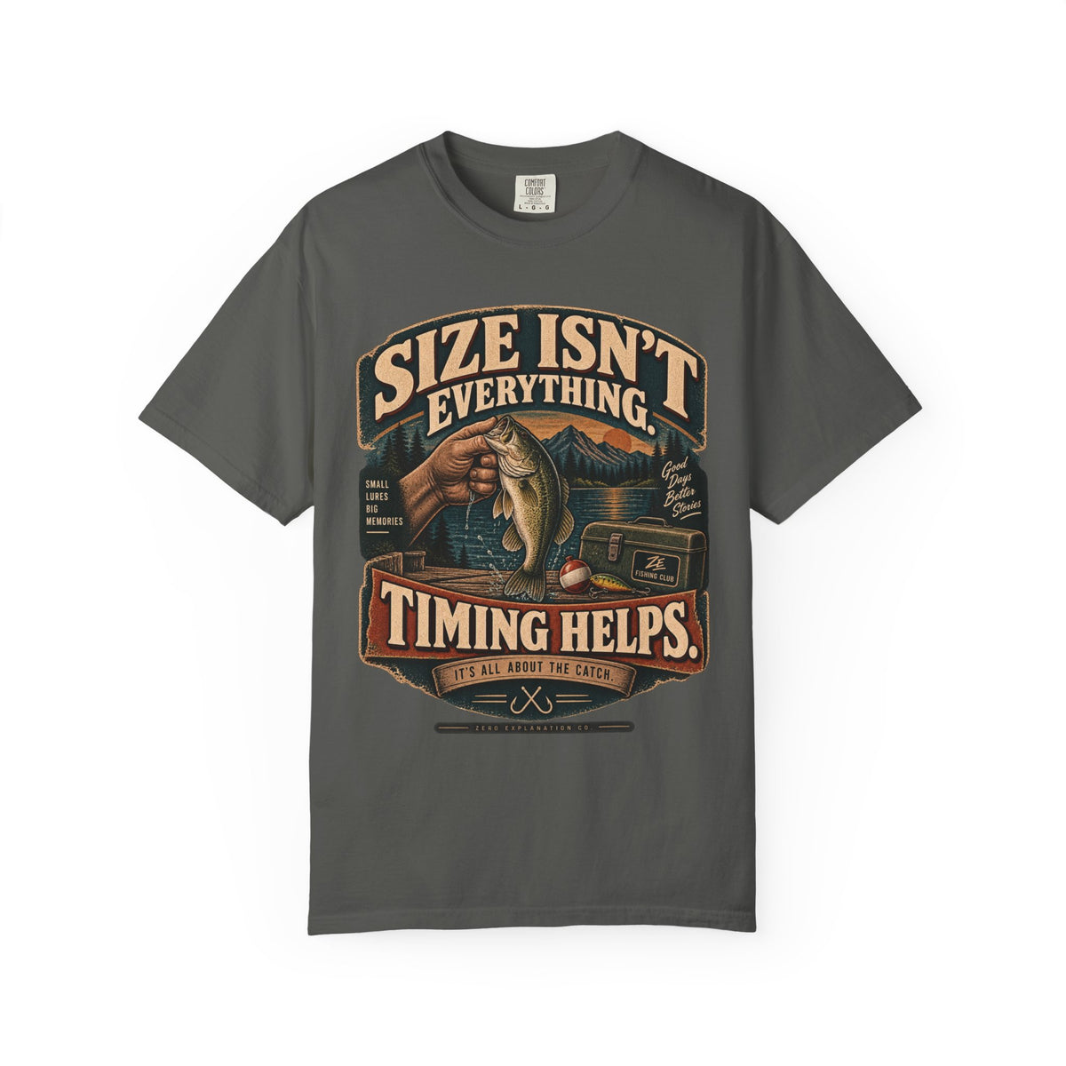 Size Isn’t Everything Timing Helps Vintage Fishing Tee