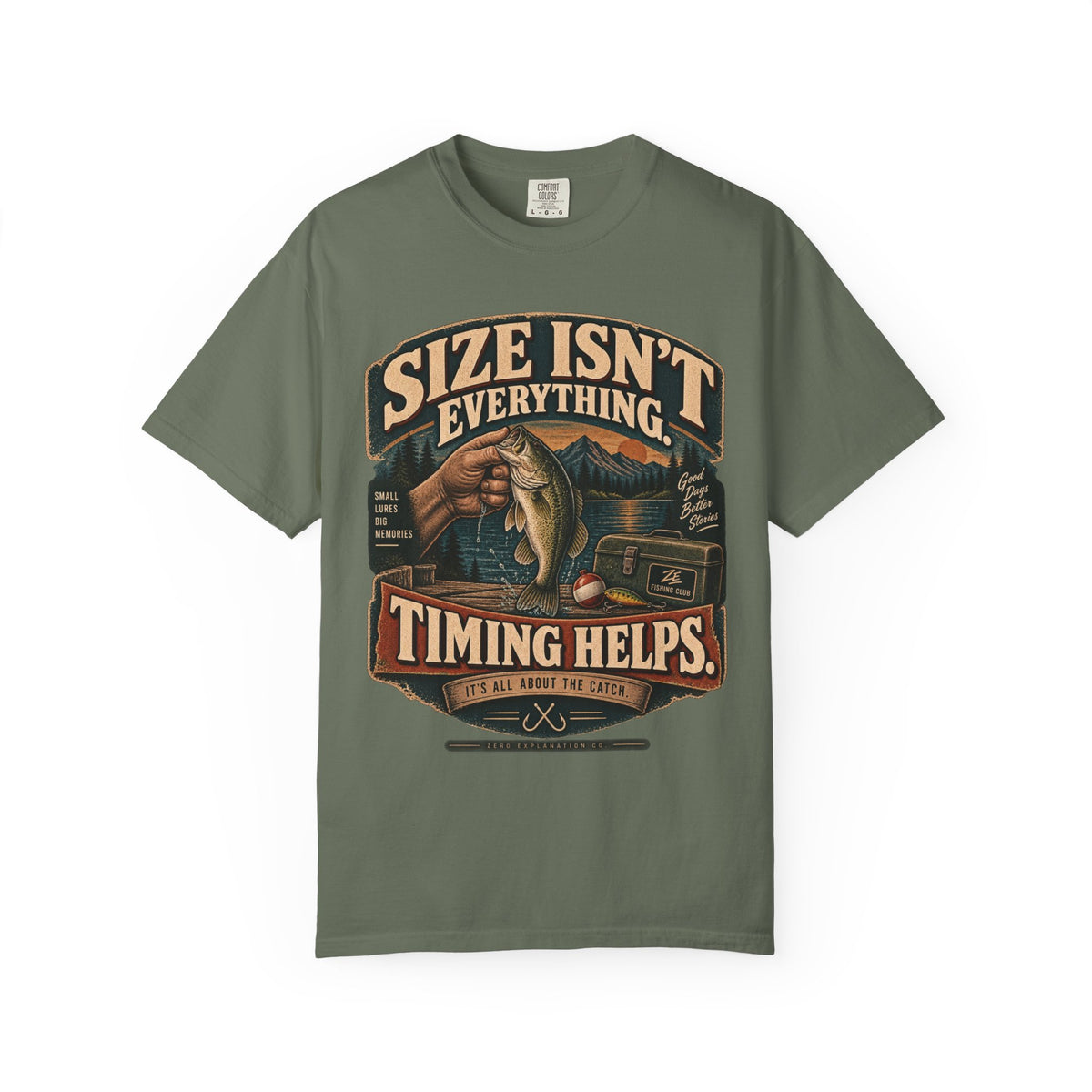 Size Isn’t Everything Timing Helps Vintage Fishing Tee