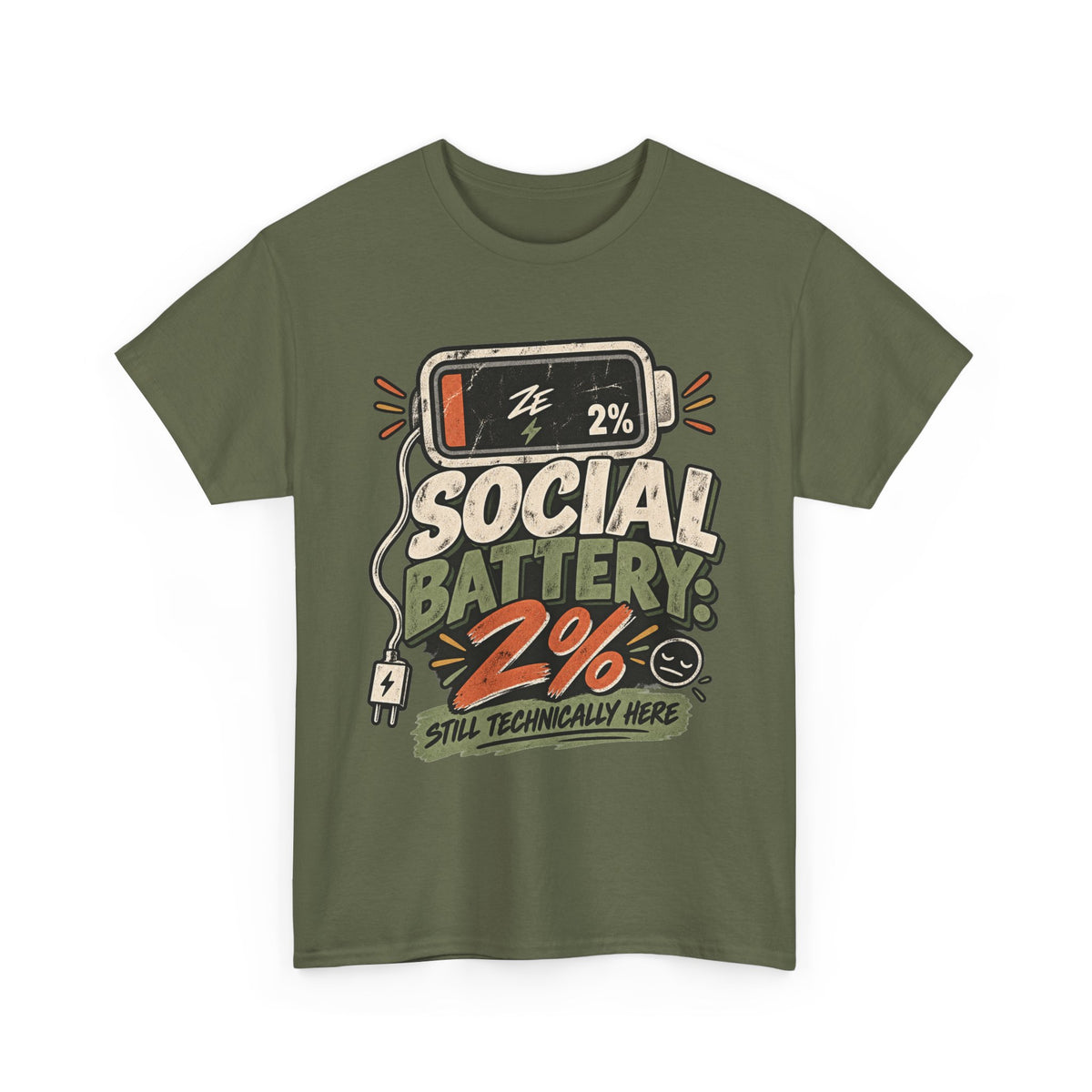 Social Battery 2% Graphic Tee