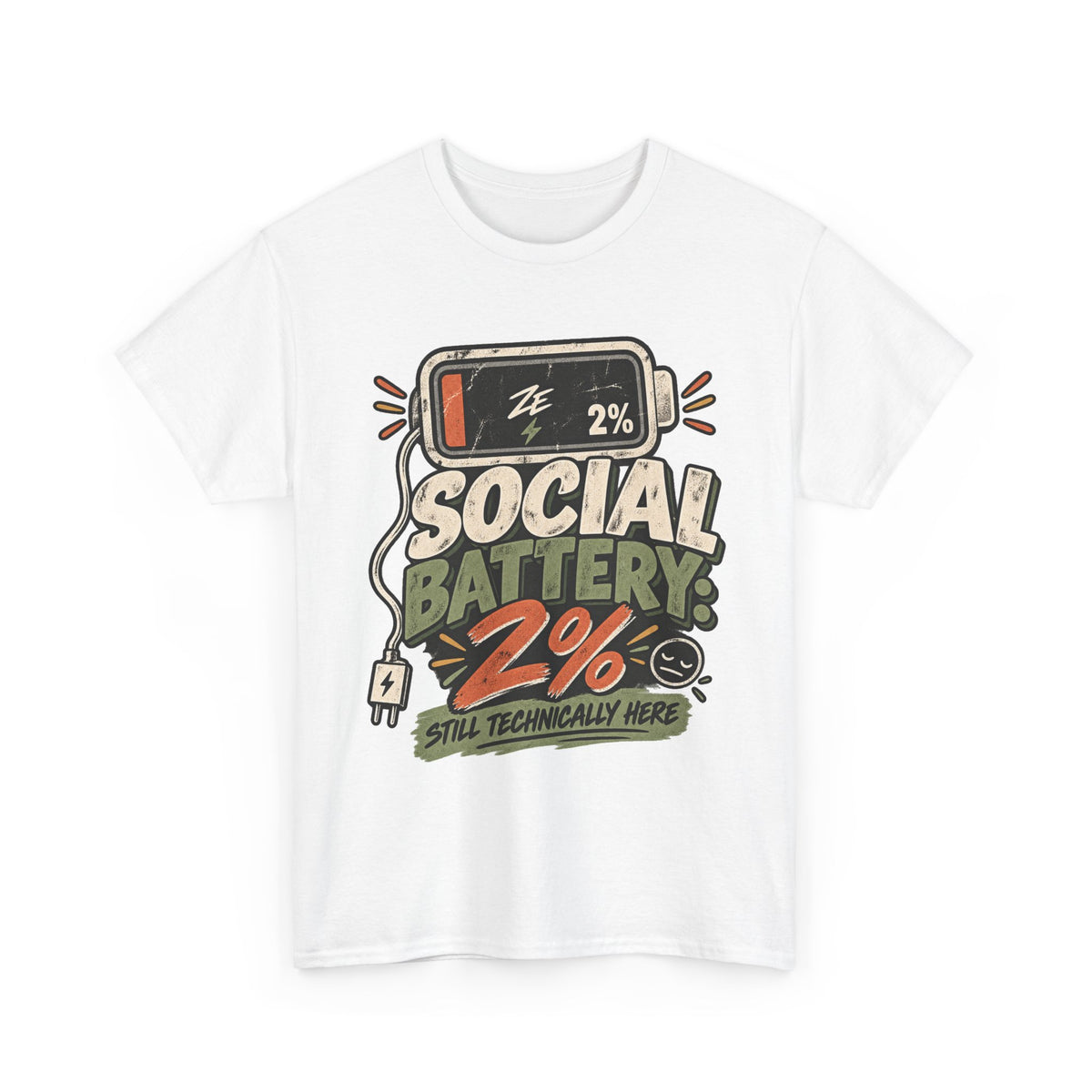 Social Battery 2% Graphic Tee