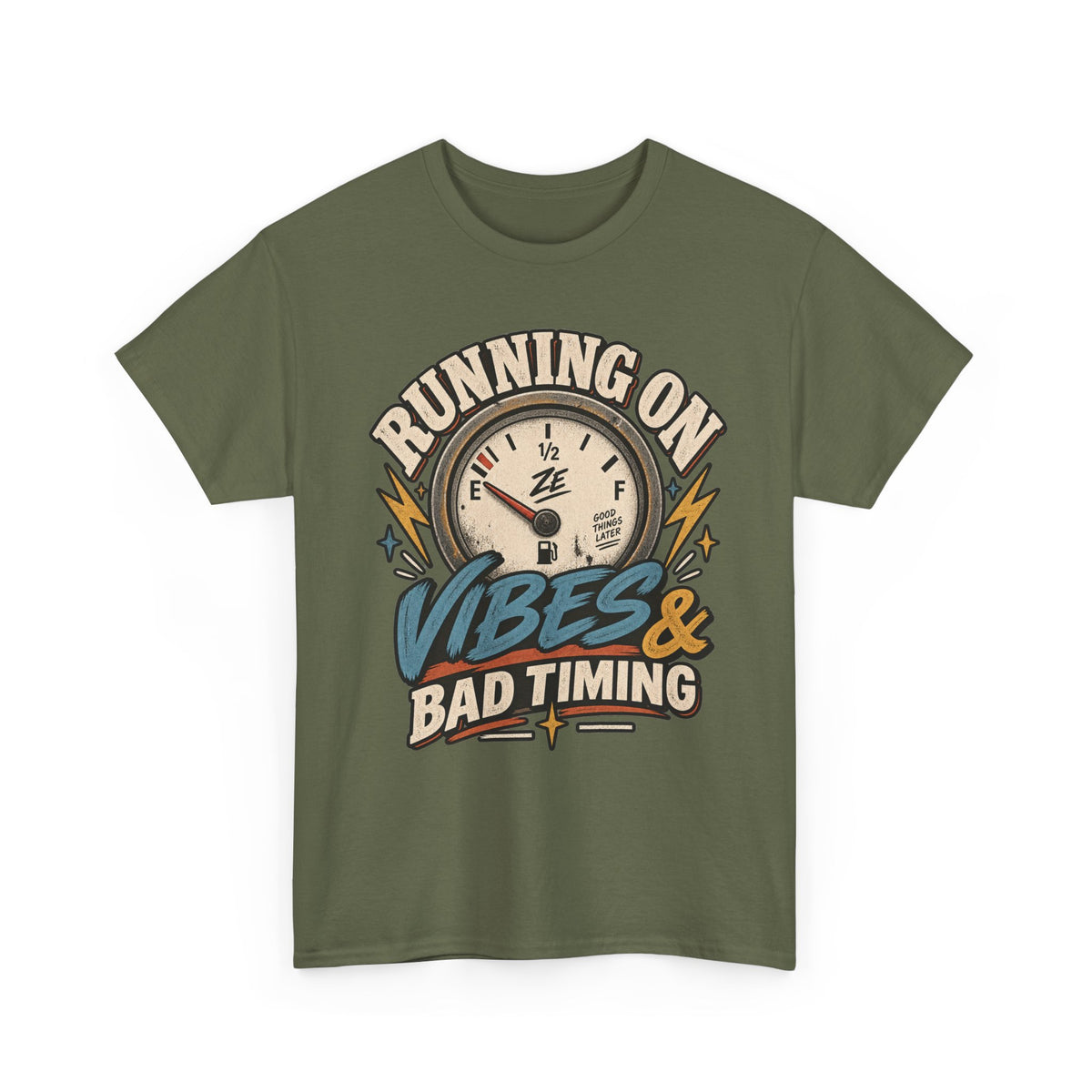 Running on Vibes & Bad Timing Graphic Tee