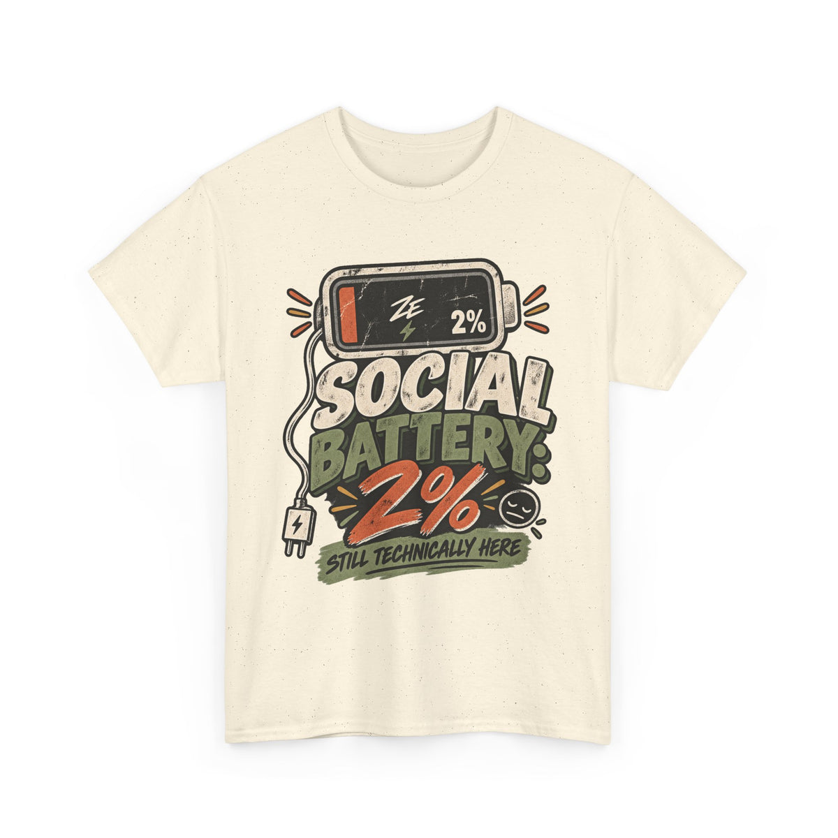 Social Battery 2% Graphic Tee