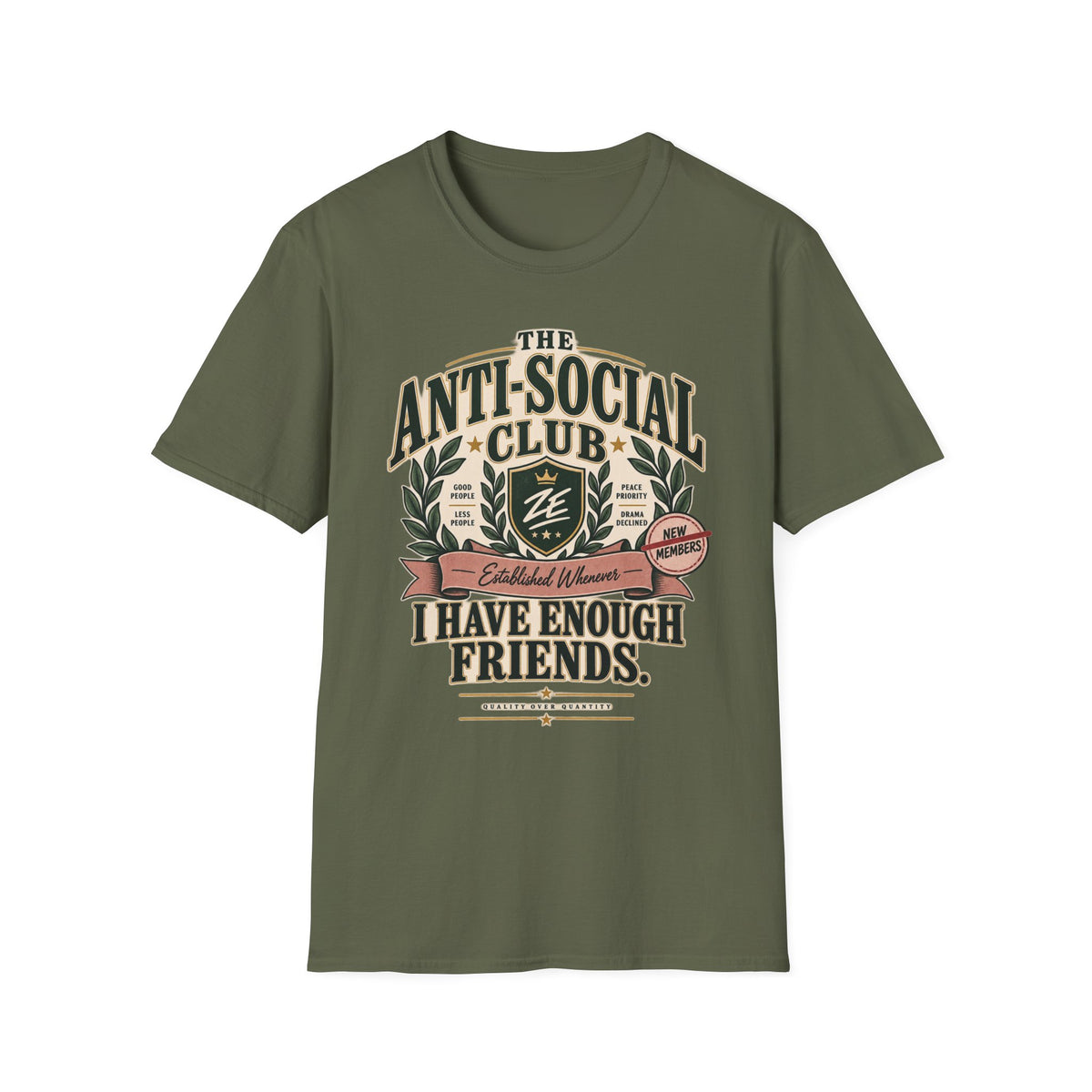 I Have Enough Friends Anti-Social Club Tee