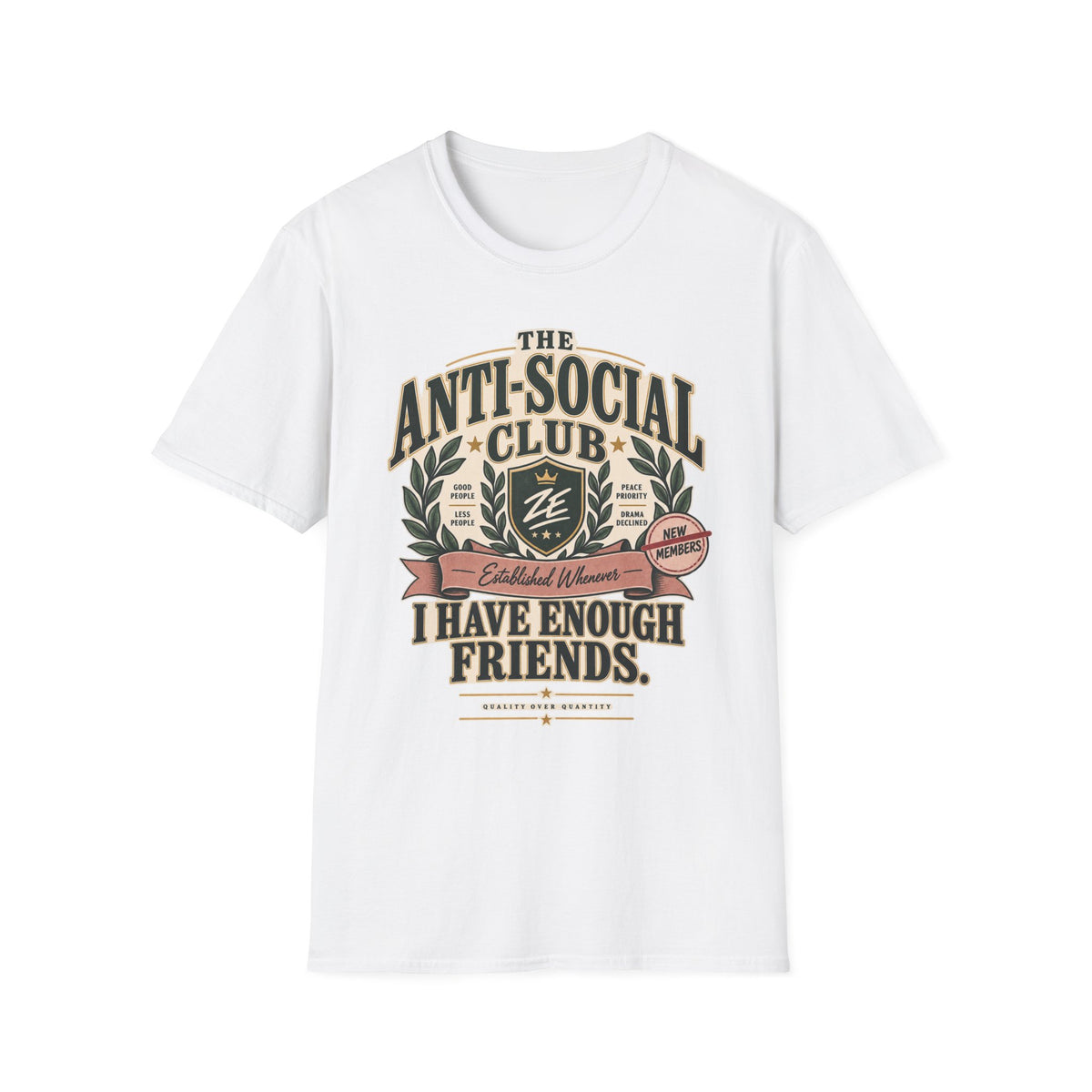 I Have Enough Friends Anti-Social Club Tee