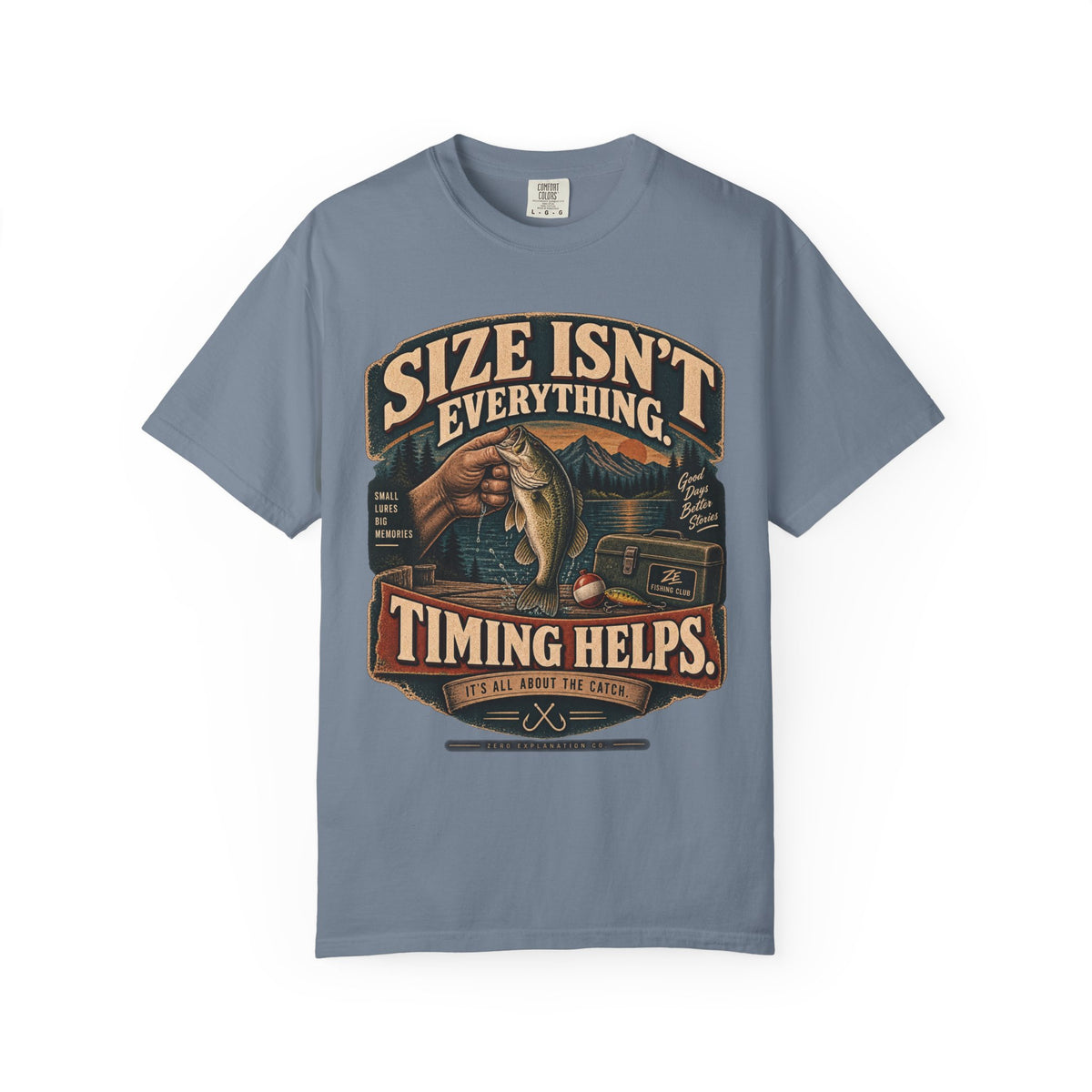 Size Isn’t Everything Timing Helps Vintage Fishing Tee