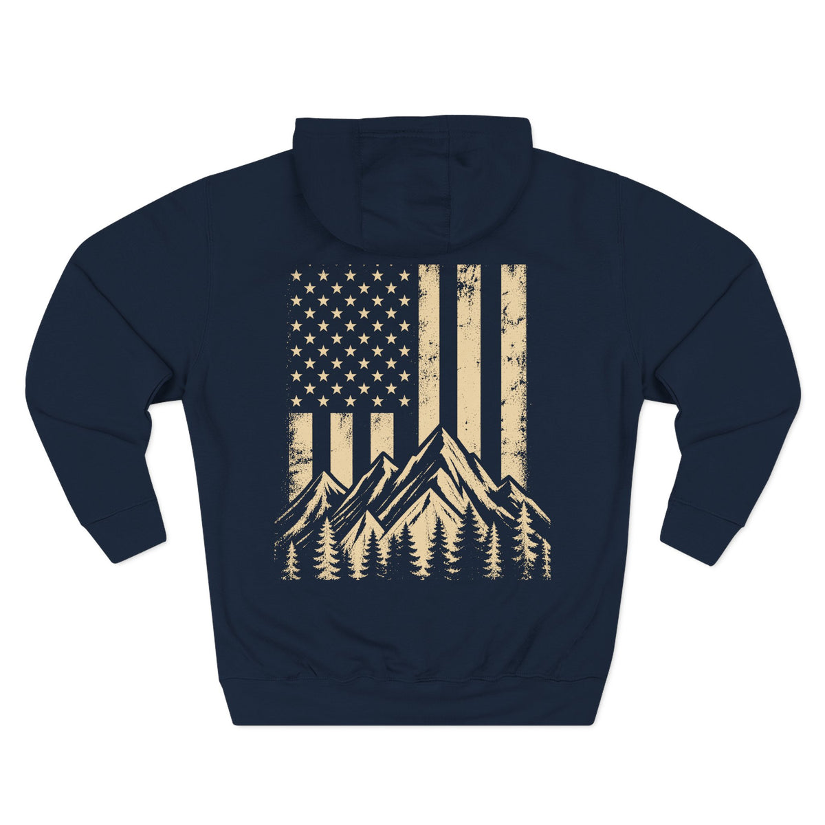 American Flag Mountain Hoodie – Zero Explanation Co.