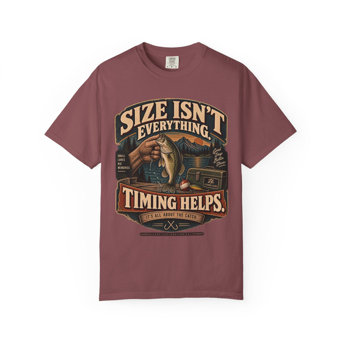 Size Isn’t Everything Timing Helps Vintage Fishing Tee