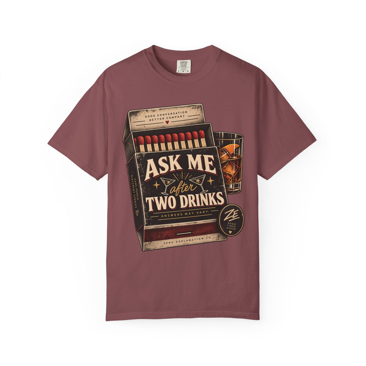 Ask Me After Two Drinks Vintage Graphic Tee