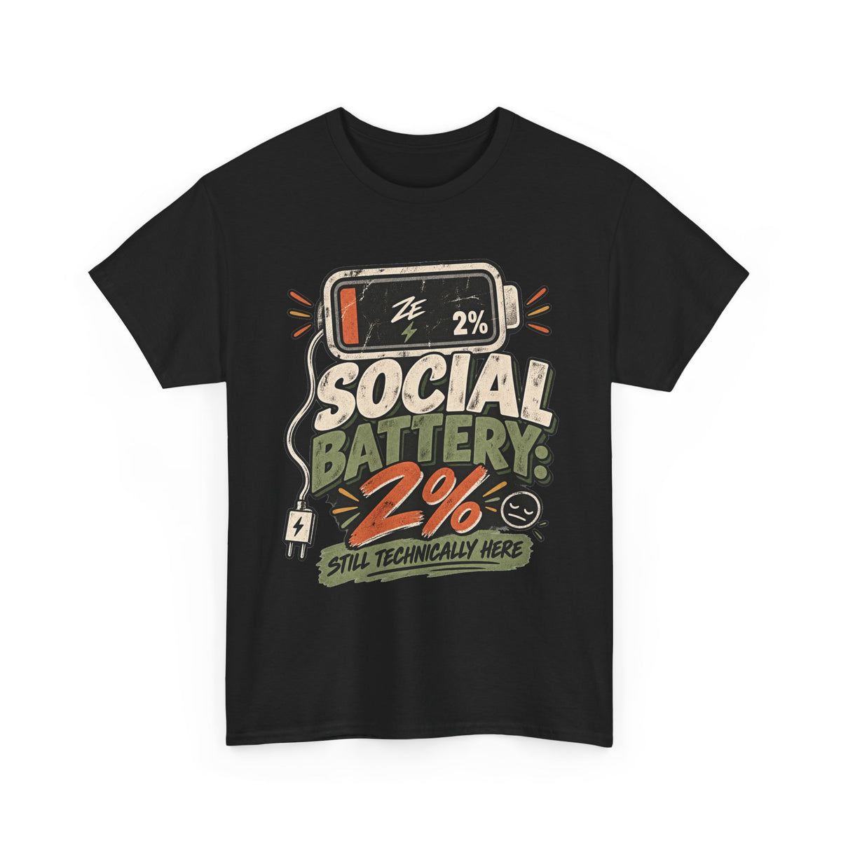 Social Battery 2% Graphic Tee