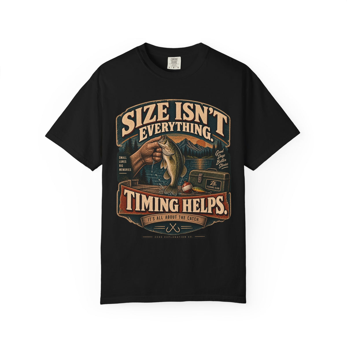 Size Isn’t Everything Timing Helps Vintage Fishing Tee