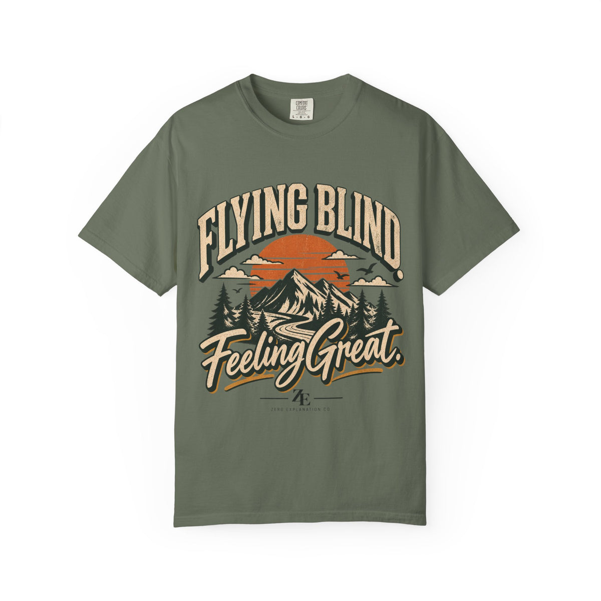 Flying Blind. Feeling Great. Vintage Adventure Tee