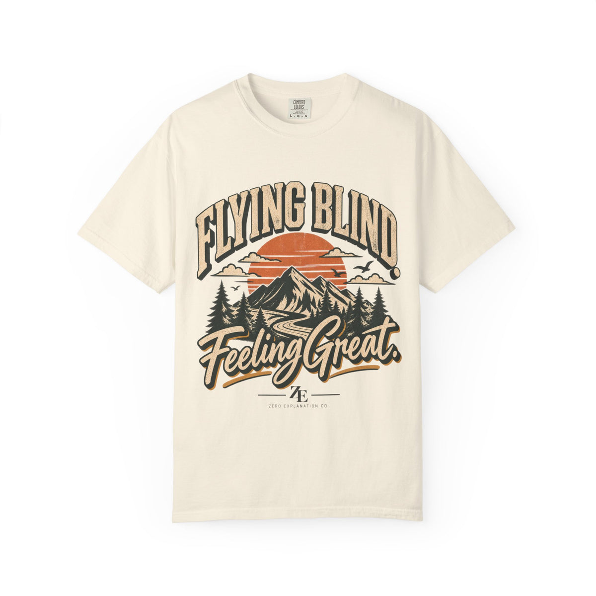 Flying Blind. Feeling Great. Vintage Adventure Tee